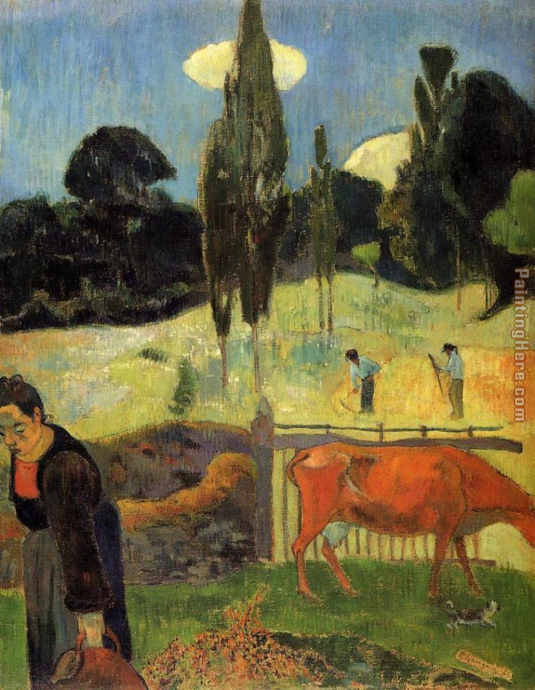 The Red Cow painting - Paul Gauguin The Red Cow art painting